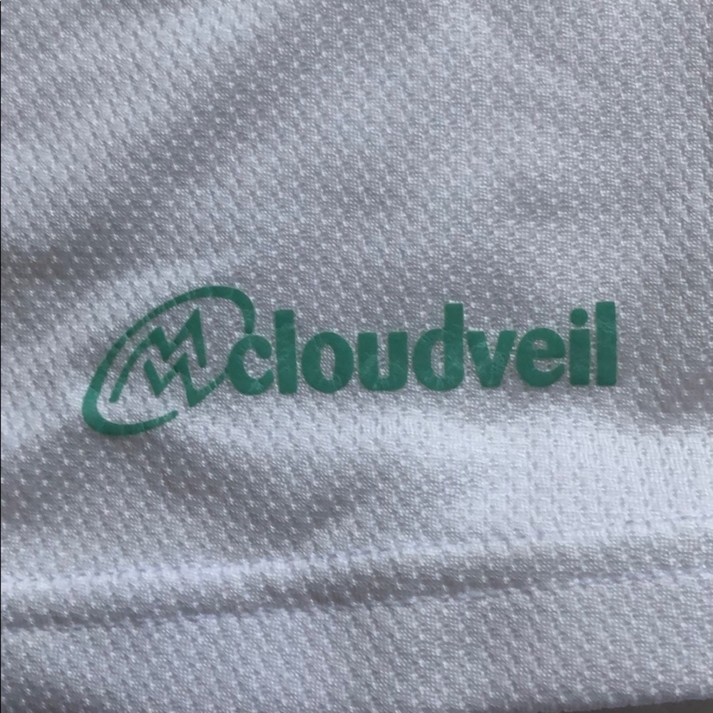 Cloud veil white & teal t-shirt Top. - Picture 5 of 5